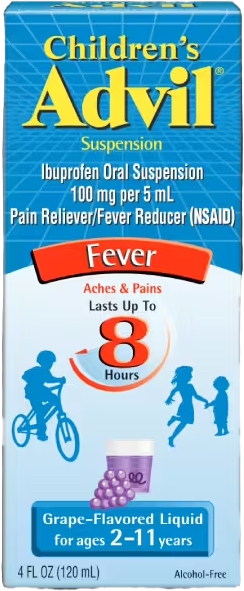 Advil Children's ibuprofen 100 mg per 5 mL